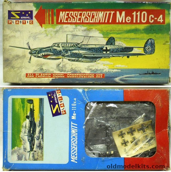 Sanwa 1/90 Messershmitt Me-110 C-4, 169 plastic model kit